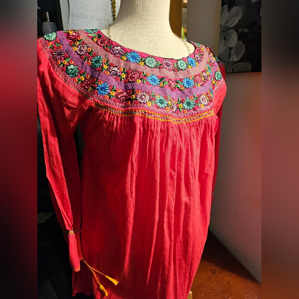Round Neck Mexicana Embroidered blouse